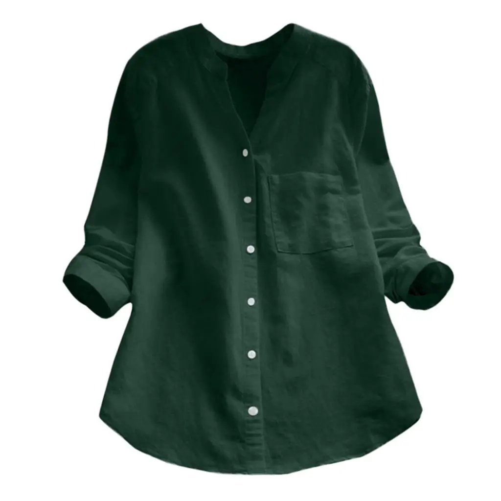 Popular Shirt Women Autumn New Pure Color Cotton Linen Long Sleeve Loose Large Size Casual Shirt Women
Popular Shirt Women Autumn New Pure Color Cotton Linen Long Sleeve Loose Large Size Casual Shirt Women