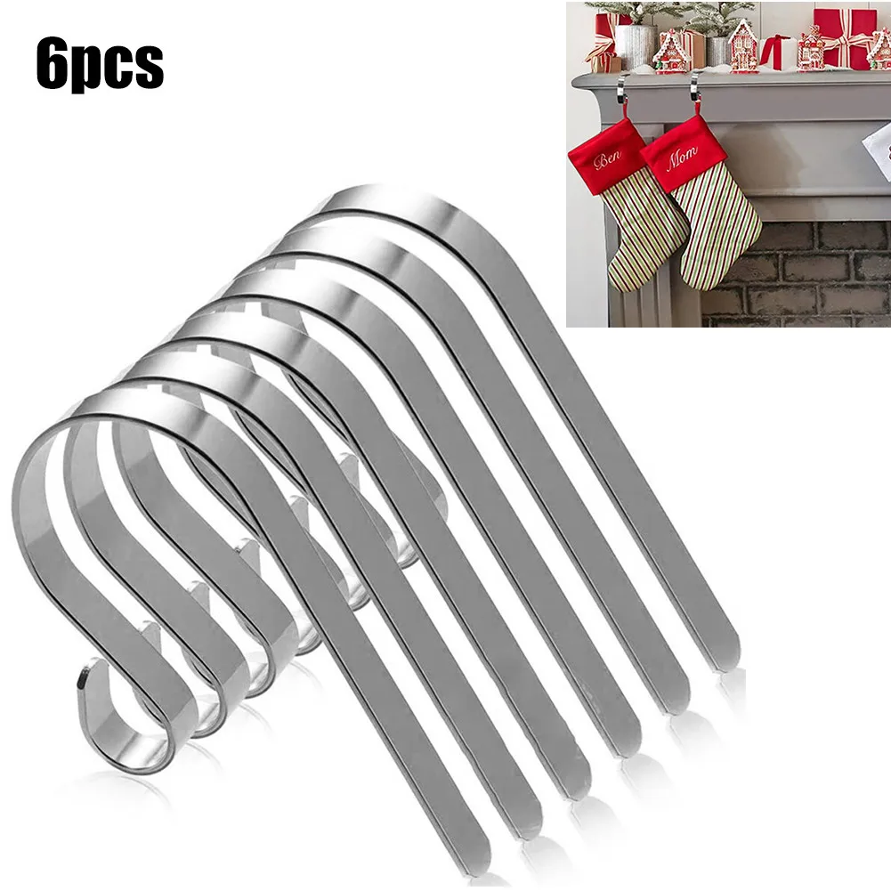 6Pcs Christmas Ornament S-shaped Hooks Holder Xmas Stocking Hanger Metal Fireplace Hook Home Organizer Accessories
6Pcs Christmas Ornament S-shaped Hooks Holder Xmas Stocking Hanger Metal Fireplace Hook Home Organizer Accessories