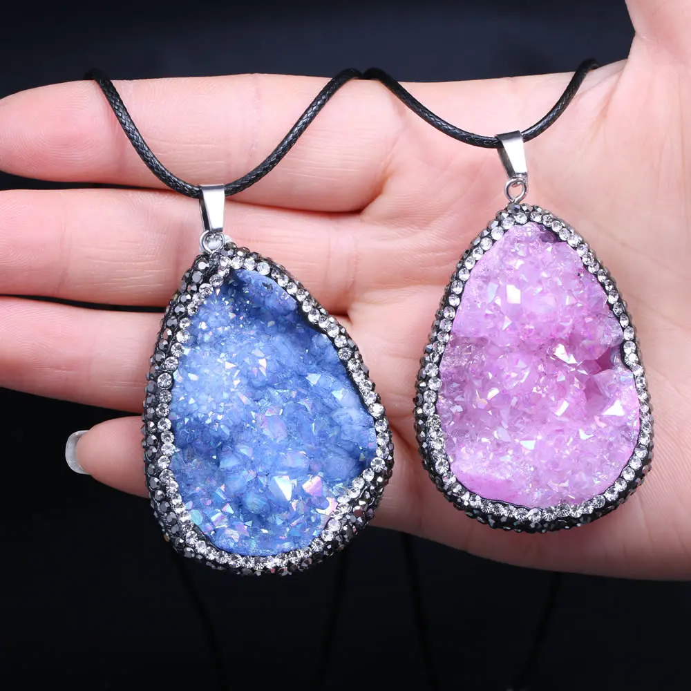 Natural Stone Pendant Necklace Agates Crystal Stone Necklace For DIY Jewelry Making Women Gifts Size 40x50mm-35x50m
Natural Stone Pendant Necklace Agates Crystal Stone Necklace For DIY Jewelry Making Women Gifts Size 40x50mm-35x50m