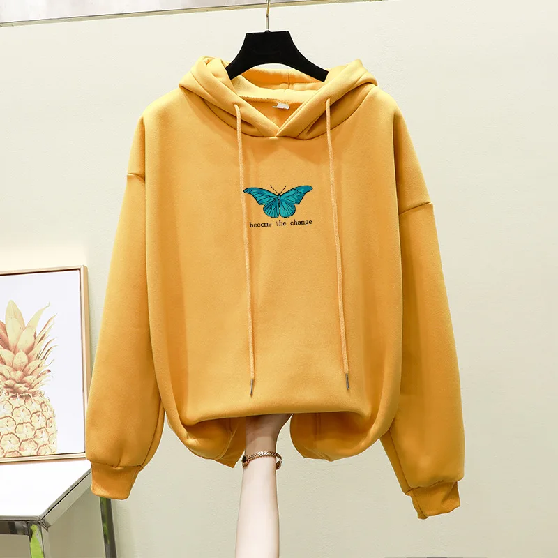 Womens Hoodies Pullover Plus Velvet Thick Winter Women Coat New Casual Loose Coat Fashion Women Clothing 
Womens Hoodies Pullover Plus Velvet Thick Winter Women Coat New Casual Loose Coat Fashion Women Clothing