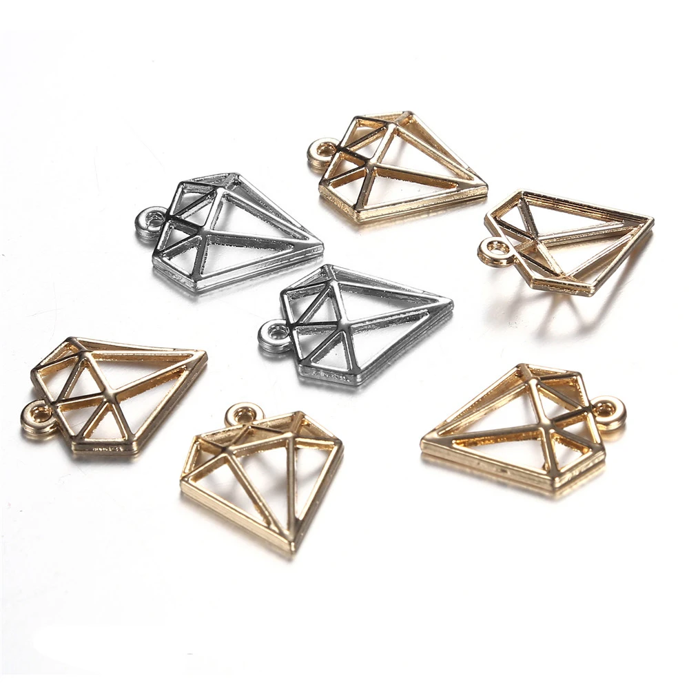10Pcs/Lot Alloy Metal Hollow Geometry Diamond Shape Charms Pendant For DIY Jewelry Making Necklace Bracelet Pendant Accessories
10Pcs/Lot Alloy Metal Hollow Geometry Diamond Shape Charms Pendant For DIY Jewelry Making Necklace Bracelet Pendant Accessories