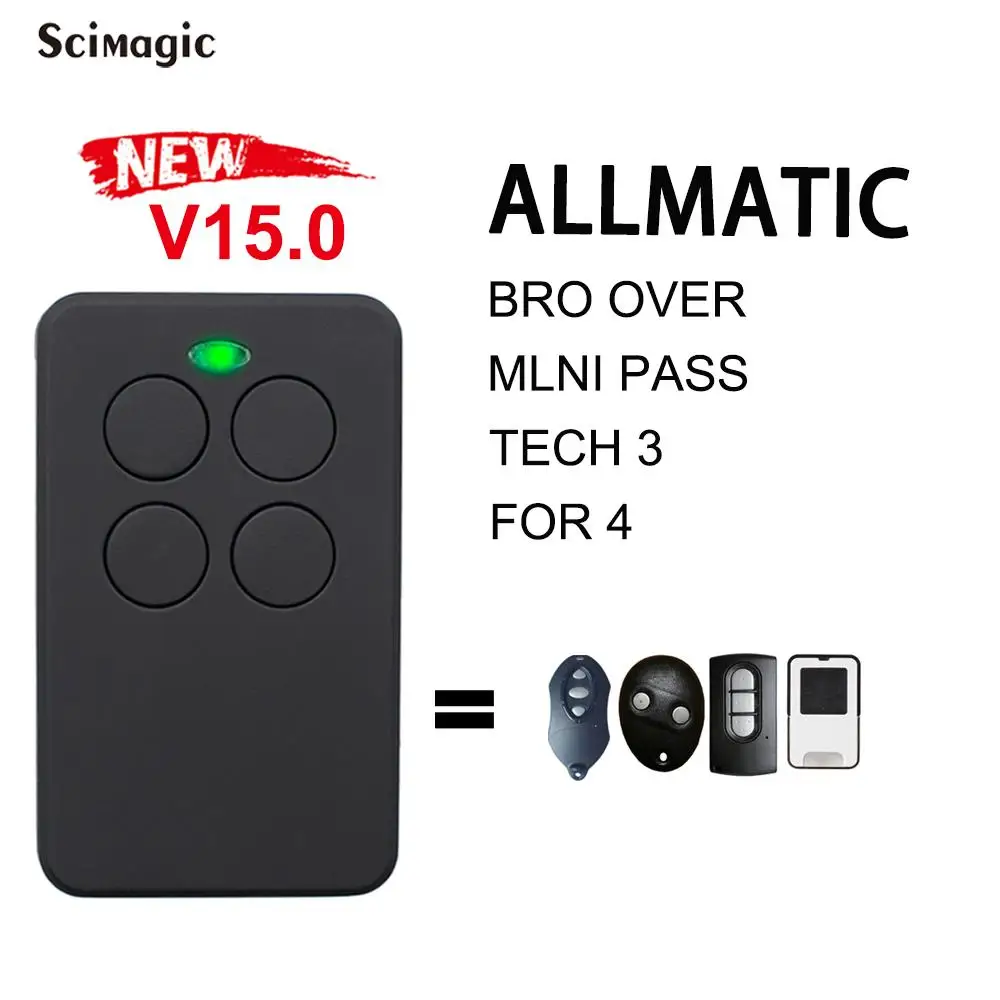 Дистанционное управление ALLMATIC, пульт дистанционного управления World ALLMATIC BRO OVER MINI PASS TECH 3 HOR4, пульт дистанционного управления 433 МГц
Дистанционное управление ALLMATIC, пульт дистанционного управления World ALLMATIC BRO OVER MINI PASS TECH 3 HOR4, пульт дистанционного управления 433 МГц