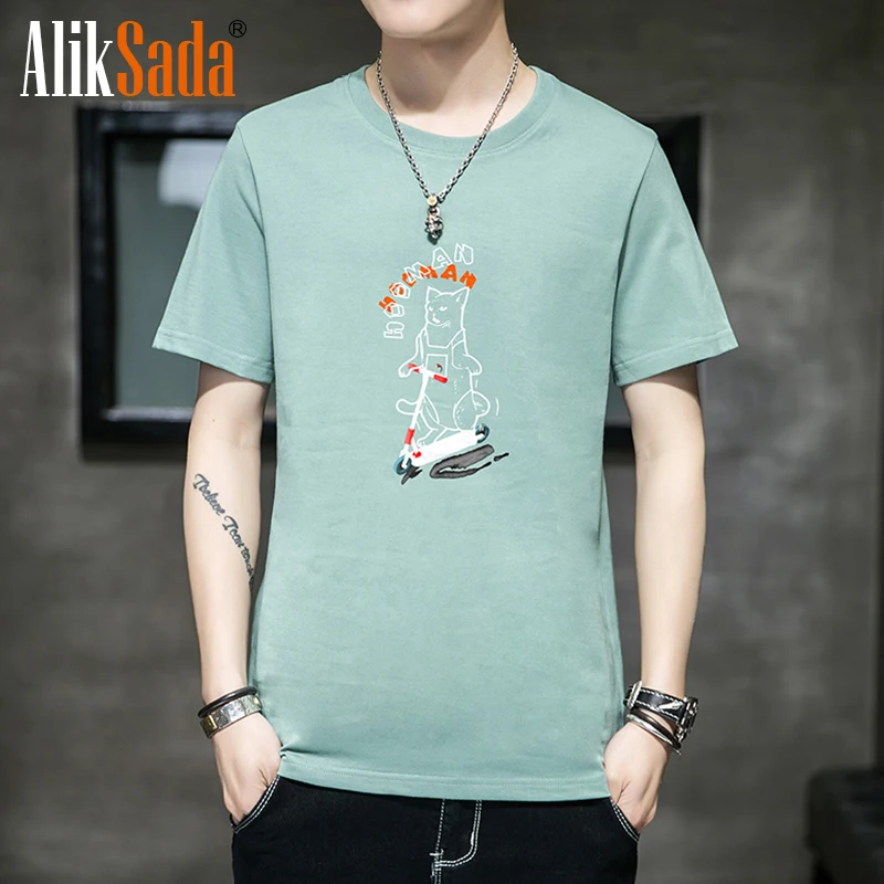 Men Cat Cartoon Printed T-Shirt 2021 Hip Hop Short Sleeve Streetwear Tops Tees Fashion Skateboards 100% Cotton Casual Tshirts
Men Cat Cartoon Printed T-Shirt 2021 Hip Hop Short Sleeve Streetwear Tops Tees Fashion Skateboards 100% Cotton Casual Tshirts