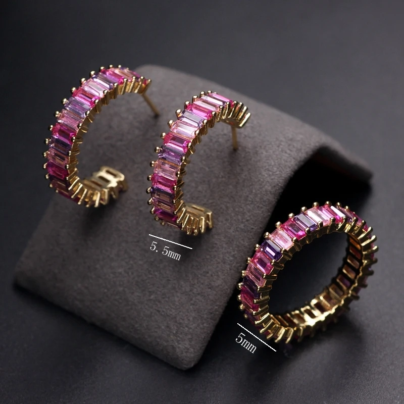 Charm Black Cubic Zircon Round Hoop Earrings Finger Ring Luxury Punk Jewelry Sets Gold Color Women Party Gothic Fashion Set 2020
Charm Black Cubic Zircon Round Hoop Earrings Finger Ring Luxury Punk Jewelry Sets Gold Color Women Party Gothic Fashion Set 2020