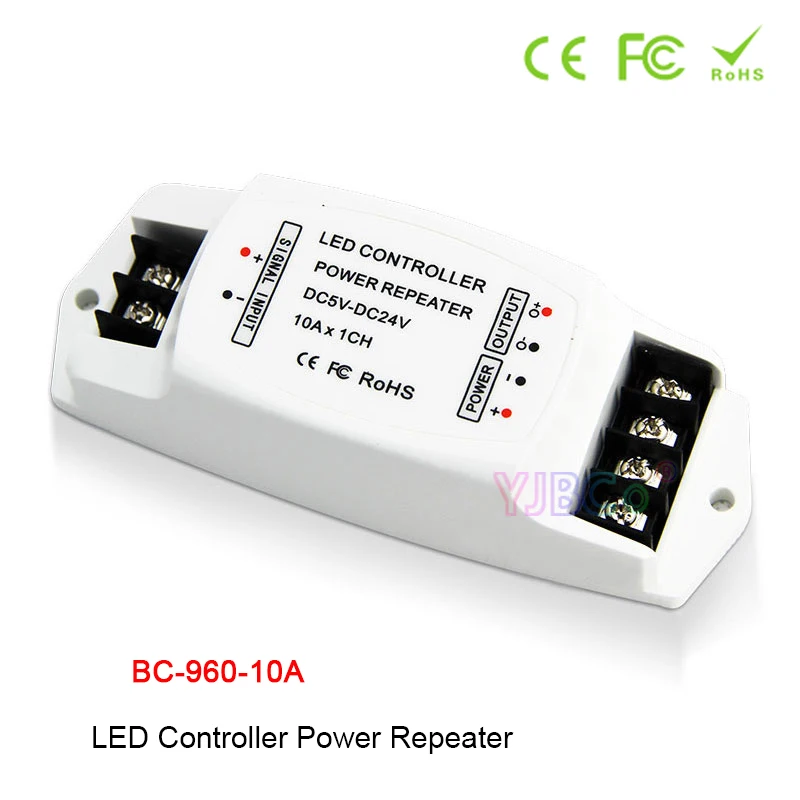 LED Power Repeater BC-960-10A 5V-24V 10A*1CH PWM Control LED Strip Amplifier Lights Tape Dimmer 3000V optoelectronic isolation
LED Power Repeater BC-960-10A 5V-24V 10A*1CH PWM Control LED Strip Amplifier Lights Tape Dimmer 3000V optoelectronic isolation
