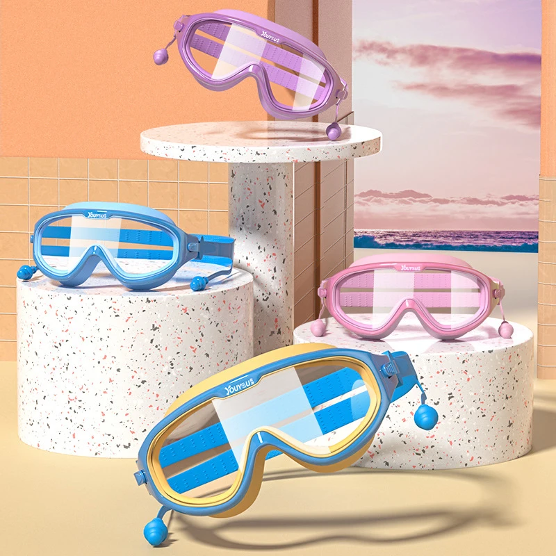 Children Swimming Goggles With Earplugs Swimming Glasses Big Frame Waterproof Anti-fog Boys Girls Swim Goggles Diving Equipment
Children Swimming Goggles With Earplugs Swimming Glasses Big Frame Waterproof Anti-fog Boys Girls Swim Goggles Diving Equipment