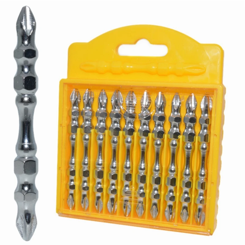 10pcs 65mm Screwdriver Bit Set Phillips Double Head PH2 Magnetic Bits 1/4'' Hex Shank for Electric Screw Driver
10pcs 65mm Screwdriver Bit Set Phillips Double Head PH2 Magnetic Bits 1/4'' Hex Shank for Electric Screw Driver