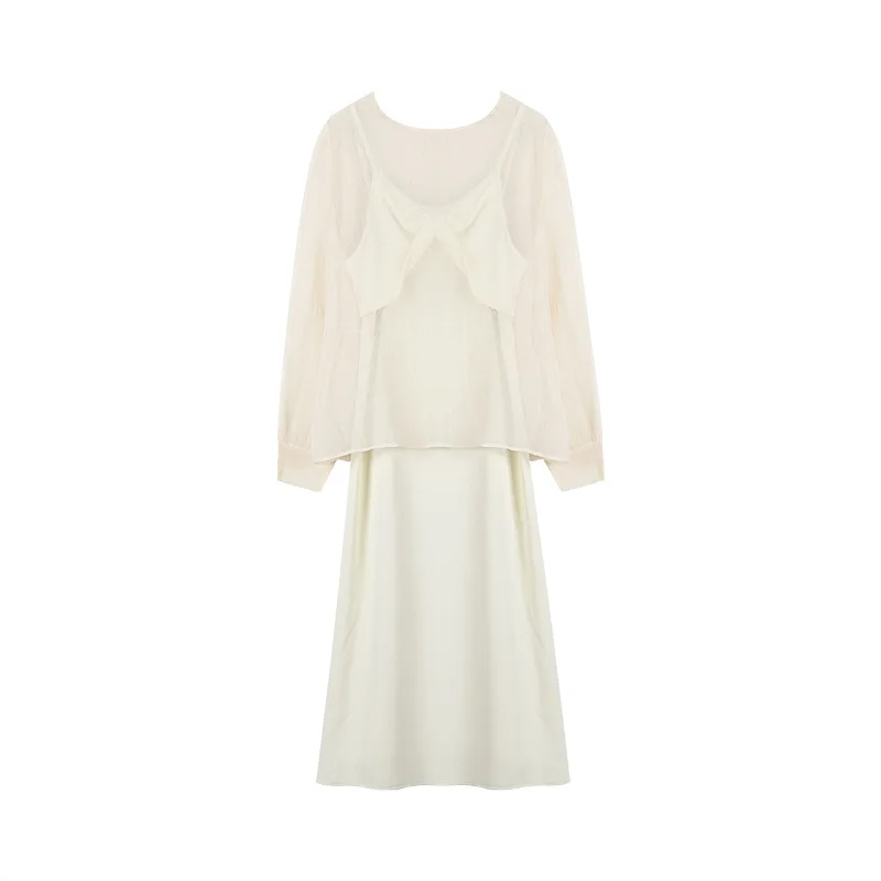 Elegant Style Office Lady Fit Women Sets Simple Thin Blouses + Bow Patchwork Camisole Silm Dresses Feminino 2021 Summer New
Elegant Style Office Lady Fit Women Sets Simple Thin Blouses + Bow Patchwork Camisole Silm Dresses Feminino 2021 Summer New