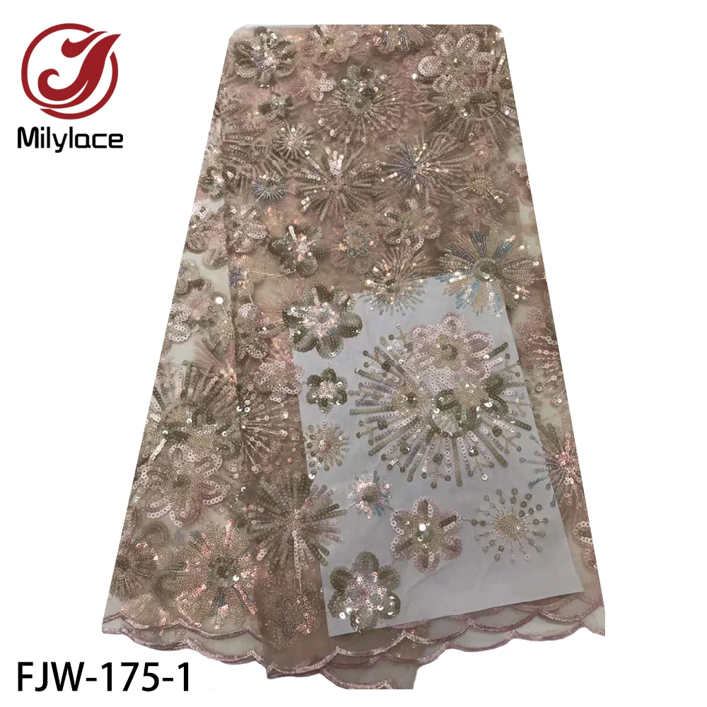 Milylace Latest African Lace Fabric 2020 High Quality French Tulle Sequins Embroidery Lace Fabric for Dress FJW-175
Milylace Latest African Lace Fabric 2020 High Quality French Tulle Sequins Embroidery Lace Fabric for Dress FJW-175