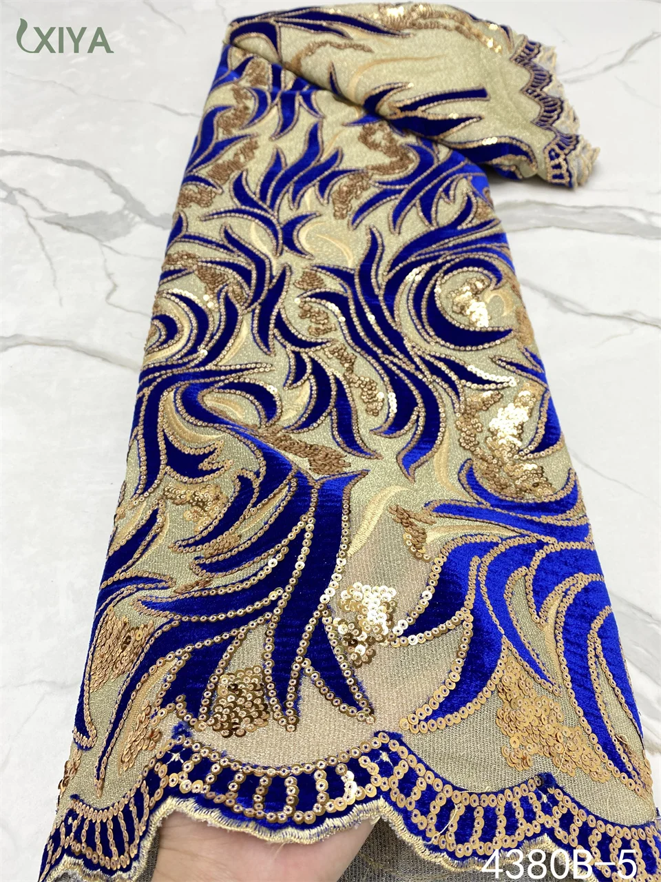 Nigerian Velvet Lace Fabric with Sequins Embroidery African Sequence Lace Fabric Latest Design Sequin Lace Fabric APW4380B
Nigerian Velvet Lace Fabric with Sequins Embroidery African Sequence Lace Fabric Latest Design Sequin Lace Fabric APW4380B