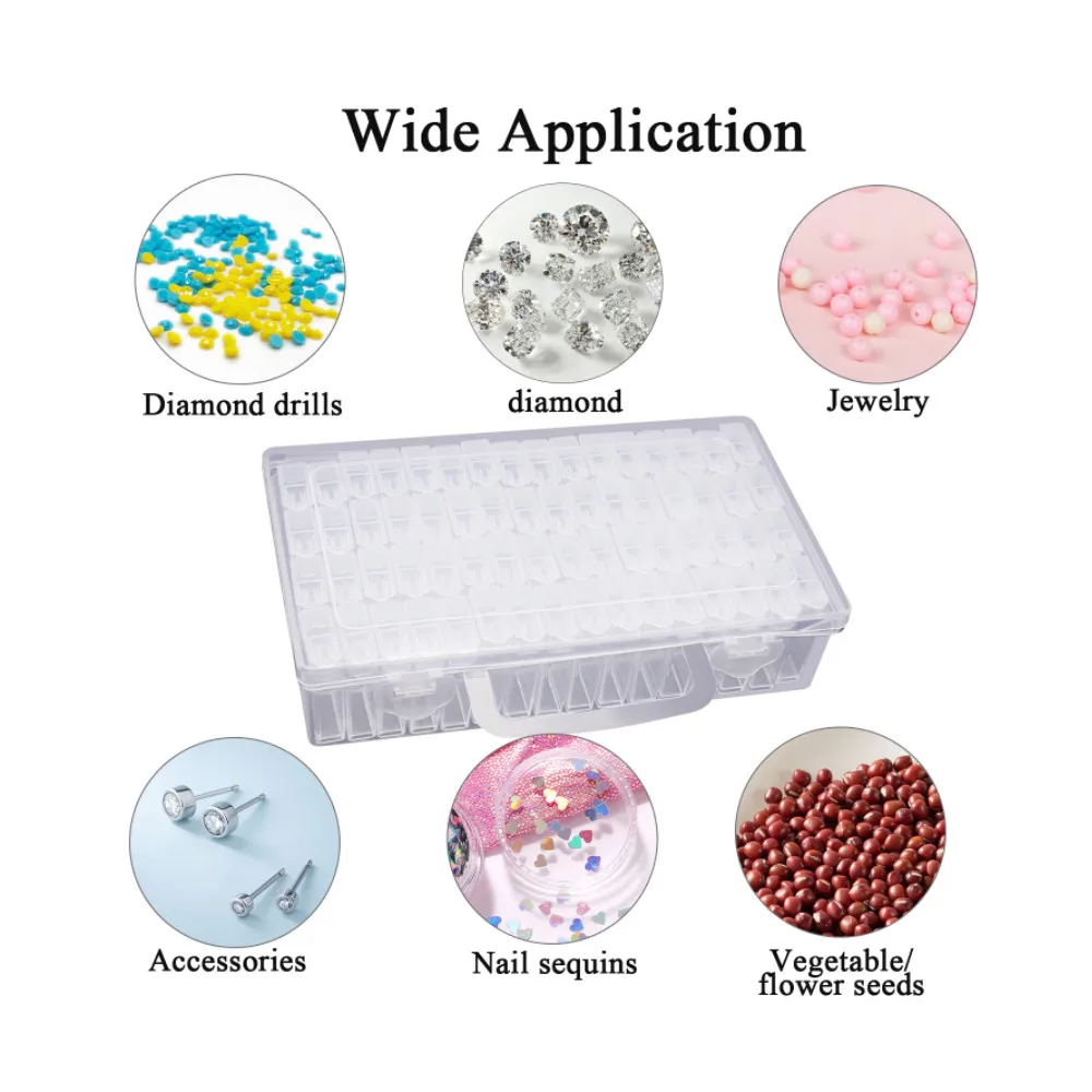 64 grid transparent diamond storage box diamond painting accessories container box DIY diamond embroidery mosaic tool accessorie
64 grid transparent diamond storage box diamond painting accessories container box DIY diamond embroidery mosaic tool accessorie