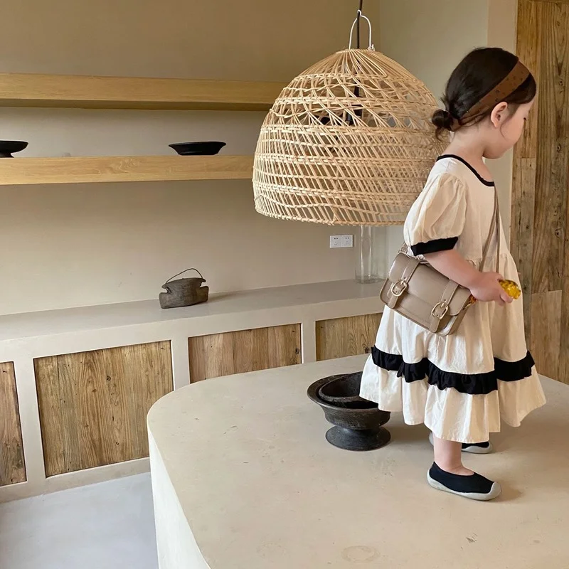 Children 2021 Summer New Girls Dress Color Matching Cotton Dress Toddler Kids Short Sleeve Fashion Casual Princess Dresses
Children 2021 Summer New Girls Dress Color Matching Cotton Dress Toddler Kids Short Sleeve Fashion Casual Princess Dresses