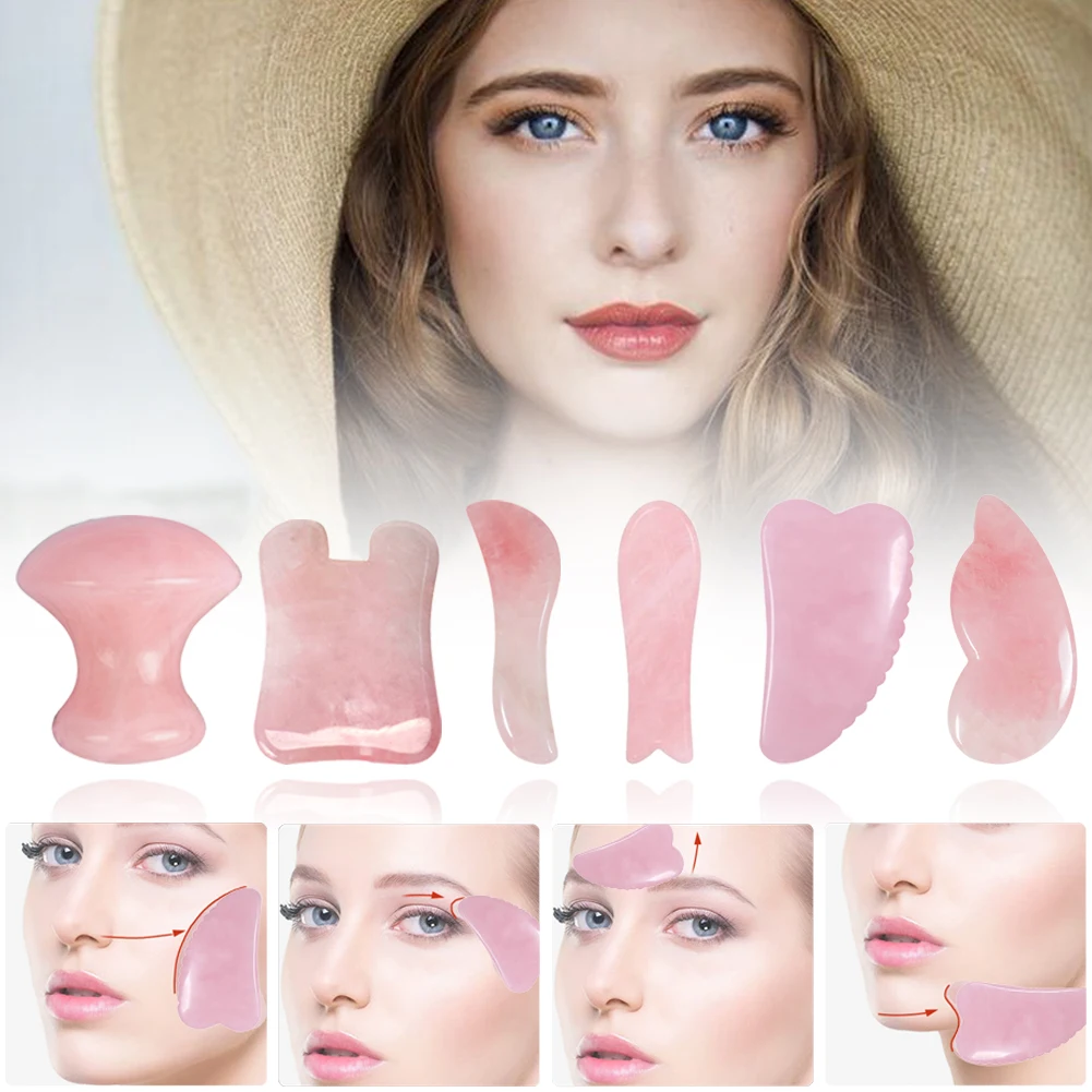 New Rose Quartz Jade Roller Gua Sha Massage Tool Jade Stone Gua Sha Board Reduce Wrinkles Eliminate Edema for Face Body
New Rose Quartz Jade Roller Gua Sha Massage Tool Jade Stone Gua Sha Board Reduce Wrinkles Eliminate Edema for Face Body