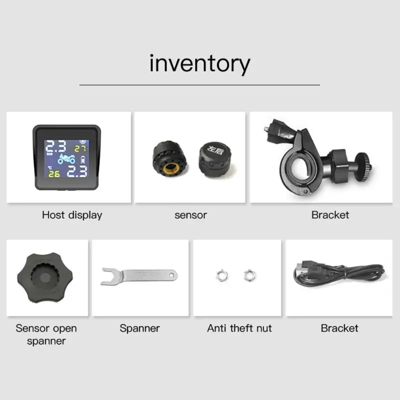 VODOOL USB зарядка на солнечной батарее для мотоцикла TPMS шины скутер контроль