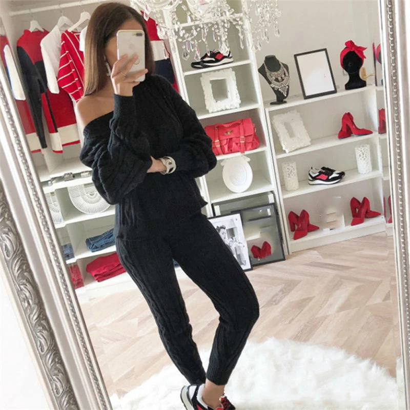 Spring Cotton Tracksuit Women 2 Piece Set O-Neck Sweater Top+Elastic Waist Pant Knitted Suit Women Coat 2 Piece Set
Spring Cotton Tracksuit Women 2 Piece Set O-Neck Sweater Top+Elastic Waist Pant Knitted Suit Women Coat 2 Piece Set