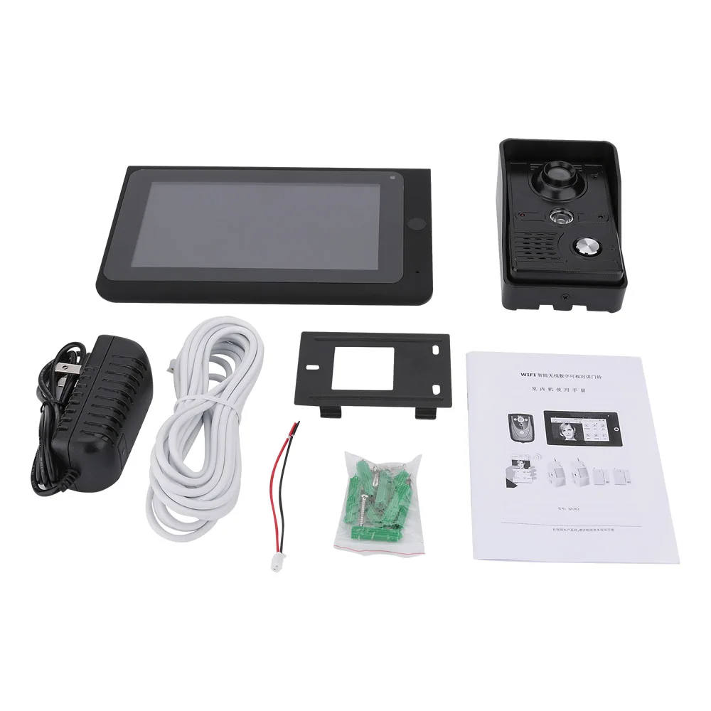 Wifi Smart 720P 7 inch Wired Video Door Phone Doorbell Intercom Entry System,Support Remote APP unlocking Recording Snapshot
Wifi Smart 720P 7 inch Wired Video Door Phone Doorbell Intercom Entry System,Support Remote APP unlocking Recording Snapshot