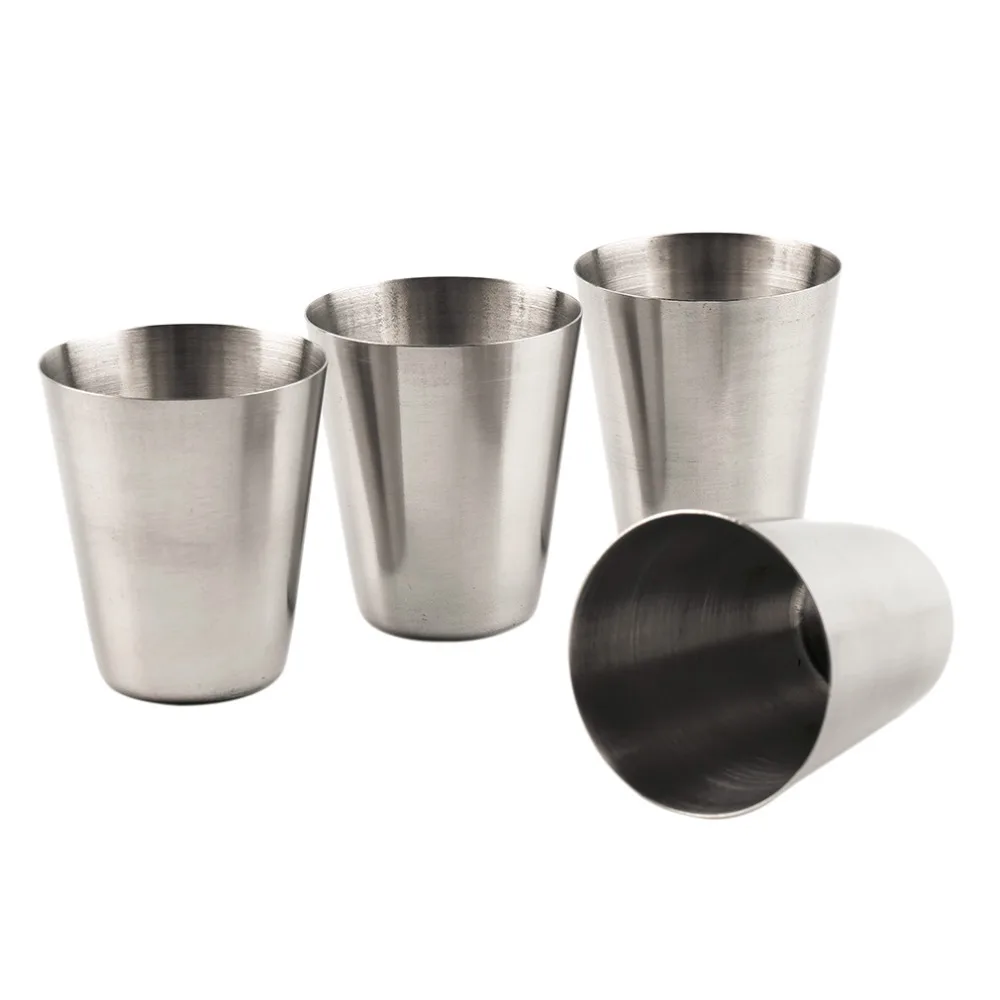 4pcs Set 30ml /180ml Outdoor Practical Stainless Steel Cups Shots Set Mini Glasses For Whisky Wine Portable Drinkware Set
4pcs Set 30ml /180ml Outdoor Practical Stainless Steel Cups Shots Set Mini Glasses For Whisky Wine Portable Drinkware Set
