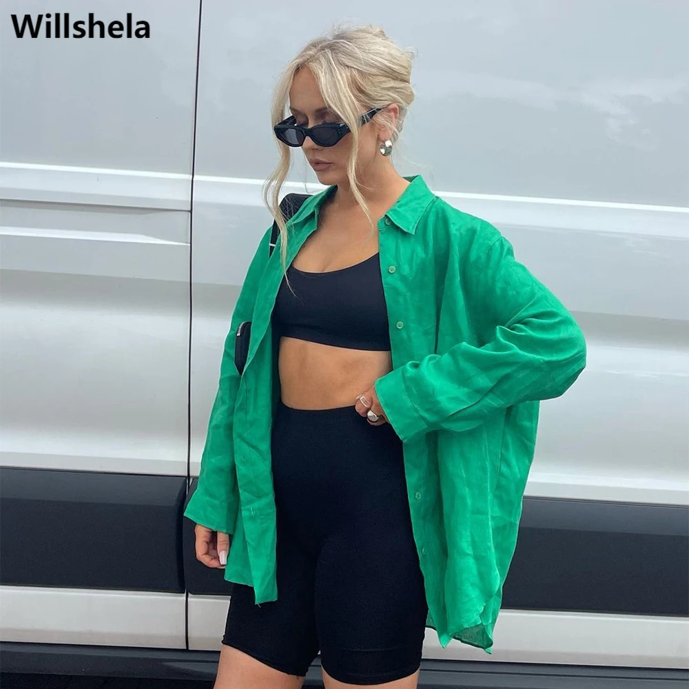 Willshela женская рубашка большого размера, модные топы с длинными рукавами, воротник с лацканами, блузка, повседневная, шикарная женская рубашк...
Willshela женская рубашка большого размера, модные топы с длинными рукавами, воротник с лацканами, блузка, повседневная, шикарная женская рубашк...