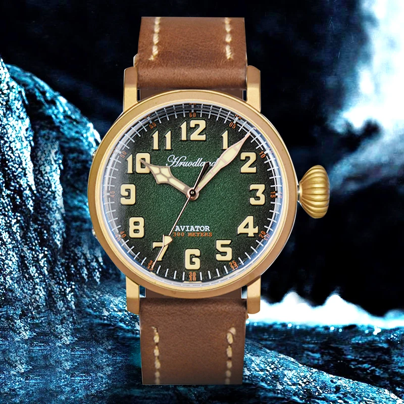 Hruodland Bronze Automatic Pilot Watch Sapphire Glass 300M Gradient Dial PT5000/SW200 Movement Leather Strap Mechanical Watches
Hruodland Bronze Automatic Pilot Watch Sapphire Glass 300M Gradient Dial PT5000/SW200 Movement Leather Strap Mechanical Watches