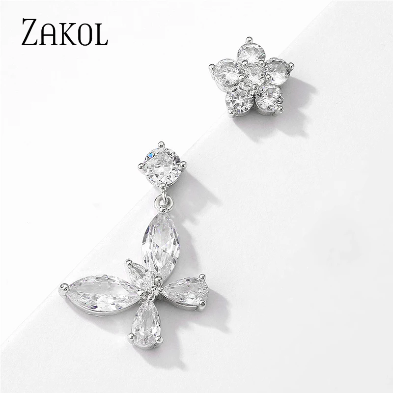 ZAKOL New Fashion Butterfly Shape Pendant Irregular Asymmetry Stud Earrings AAA Cubic Zirconia Woman Party Jewelry FSEP5158
ZAKOL New Fashion Butterfly Shape Pendant Irregular Asymmetry Stud Earrings AAA Cubic Zirconia Woman Party Jewelry FSEP5158