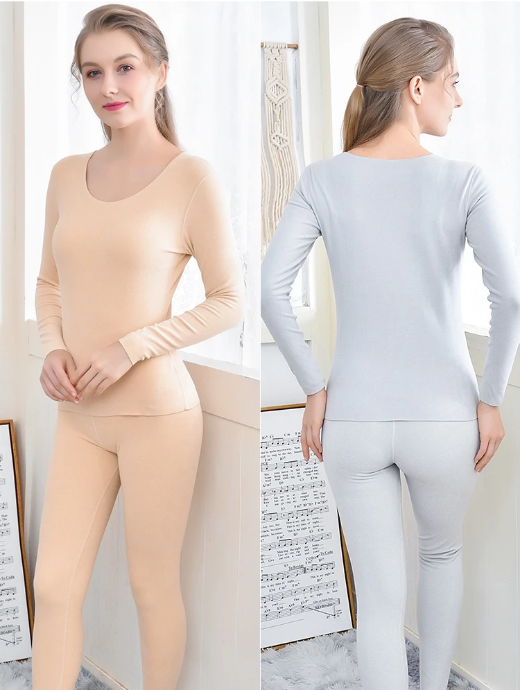Winter Heating Thermal Underwear Long Sleeve Women Plus Velvet Thick Long Johns Sets Autumn Women Long Johns Solid Warm Women
Winter Heating Thermal Underwear Long Sleeve Women Plus Velvet Thick Long Johns Sets Autumn Women Long Johns Solid Warm Women