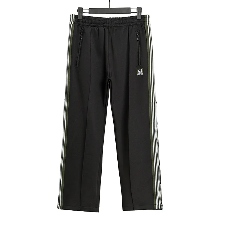 Needles butterfly with side webbing stripe breasted high street leisure sports pants men's and women's wide legged
Needles butterfly with side webbing stripe breasted high street leisure sports pants men's and women's wide legged