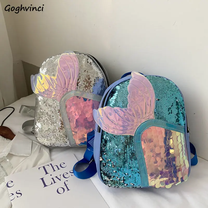 Kid's Backpacks Sequins Fish Pattern Children Large Capacity Girls Kindergarten PU Cute Kawaii Korean Style Fashion Designer New
Kid's Backpacks Sequins Fish Pattern Children Large Capacity Girls Kindergarten PU Cute Kawaii Korean Style Fashion Designer New