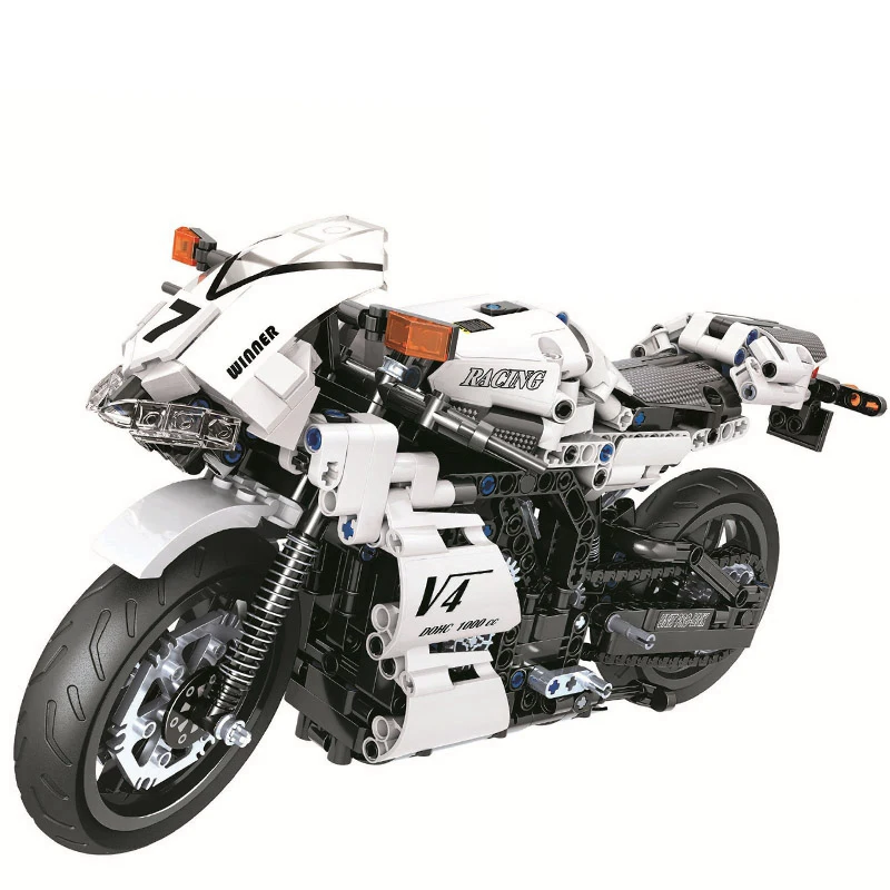 MOC City Racing motorcycle 716pcs High-tech DIY Creator model Building Blocks Bricks educational Toys For Children Birthday Gift
MOC City Racing motorcycle 716pcs High-tech DIY Creator model Building Blocks Bricks educational Toys For Children Birthday Gift