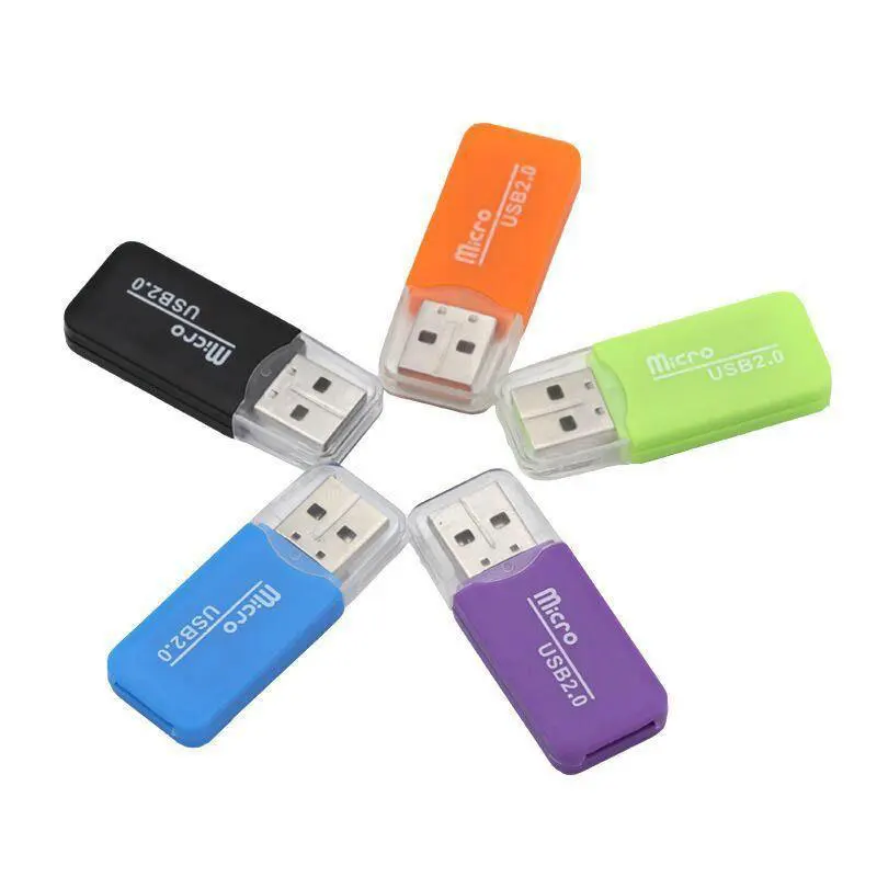 Высококачественный простой USB 2 0 Micro SD TF кардридер для флэш-памяти портативный