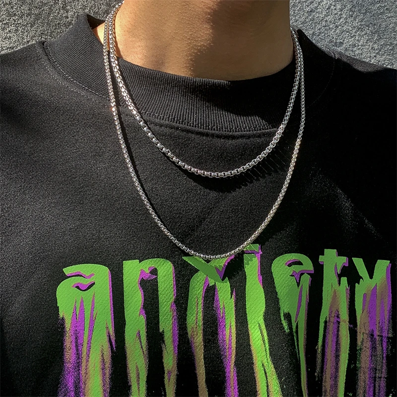 2-Piece Set Of Trendy Hip-Hop Style Stacking Necklace Simple Geometry Men And Women The Same Jewelry Party Accessories Gift
2-Piece Set Of Trendy Hip-Hop Style Stacking Necklace Simple Geometry Men And Women The Same Jewelry Party Accessories Gift