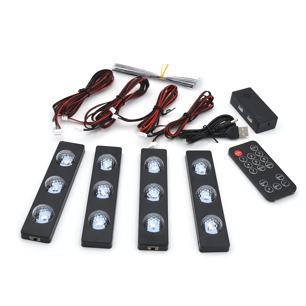 USB 7-Color LED Car Foot Light Starlight Remote Music Control Atmosphere Atmosphere Starlight RGB Strip Light Styling
USB 7-Color LED Car Foot Light Starlight Remote Music Control Atmosphere Atmosphere Starlight RGB Strip Light Styling