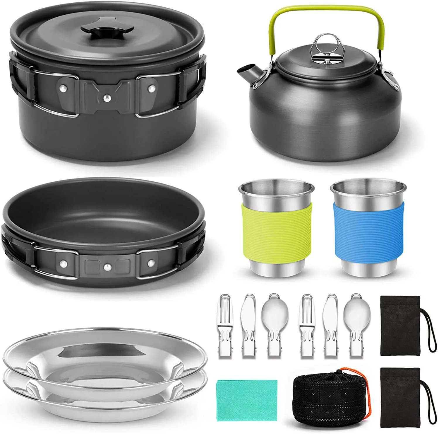 Outdoor Camping Cookware Cutlery Set Portable And Ultra-Light 2~3 People Picnic Kitchenware Camping Aluminum Alloy Set
Outdoor Camping Cookware Cutlery Set Portable And Ultra-Light 2~3 People Picnic Kitchenware Camping Aluminum Alloy Set
