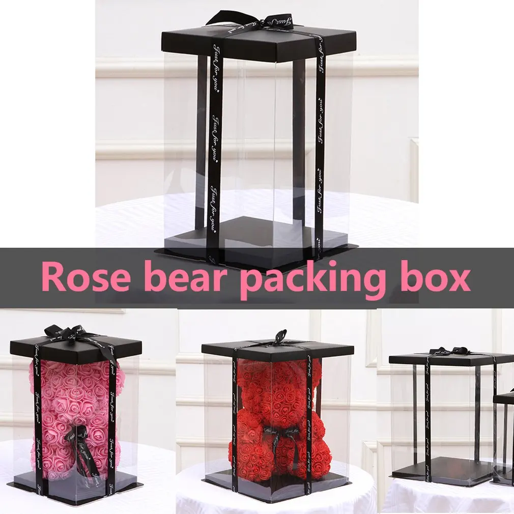Transparent Empty Gift Box for Artificial Teddy Bear Rose Flower Gifts Box Women Plush Bear Rabbit Gift
Transparent Empty Gift Box for Artificial Teddy Bear Rose Flower Gifts Box Women Plush Bear Rabbit Gift