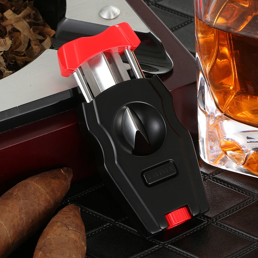 GALINER V Cigar Cutter Sharp Metal Steel Blade Cigar V-Cut Guillotine With Drill Hole Tool Cigar Punch Support Puro Holder
GALINER V Cigar Cutter Sharp Metal Steel Blade Cigar V-Cut Guillotine With Drill Hole Tool Cigar Punch Support Puro Holder