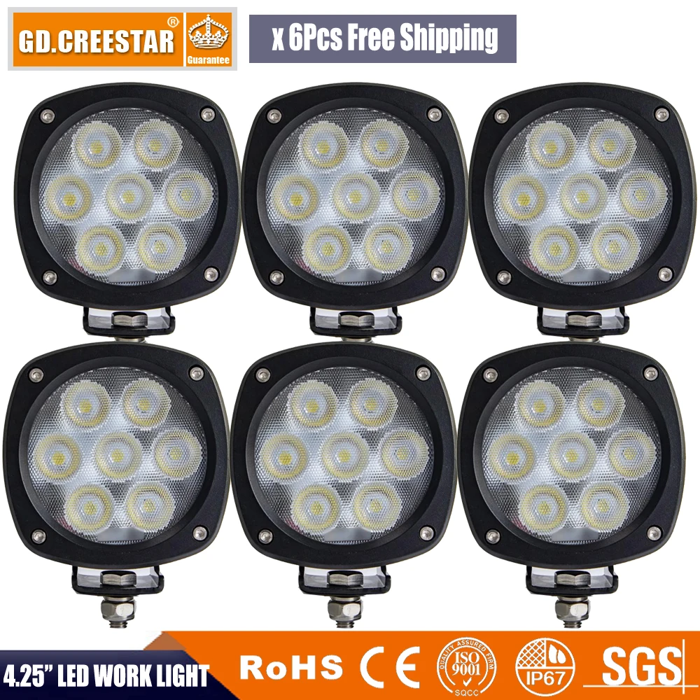 For John Deere OEM Number AT305931, AT443224, AT443223, AT135486, AT135485 4.25x4.25 inch Led Tractor Driving Beam Lights x6pcs
For John Deere OEM Number AT305931, AT443224, AT443223, AT135486, AT135485 4.25x4.25 inch Led Tractor Driving Beam Lights x6pcs