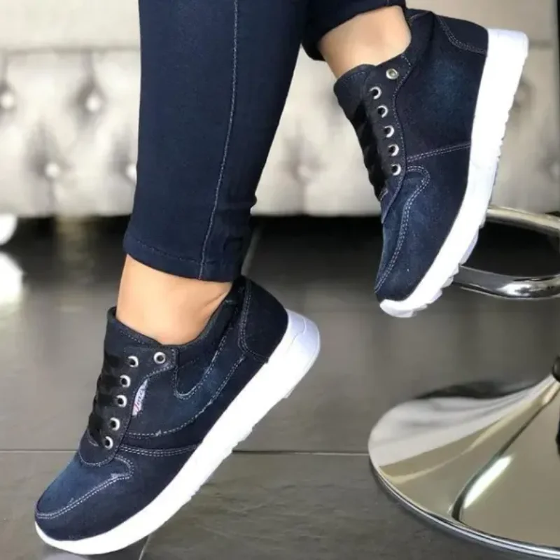 Women's Shoes Fashion Trend Classic Denim Canvas Flat with Round Toe Lace Comfortable and Versatile Casual Sports Shoes KM215
Women's Shoes Fashion Trend Classic Denim Canvas Flat with Round Toe Lace Comfortable and Versatile Casual Sports Shoes KM215