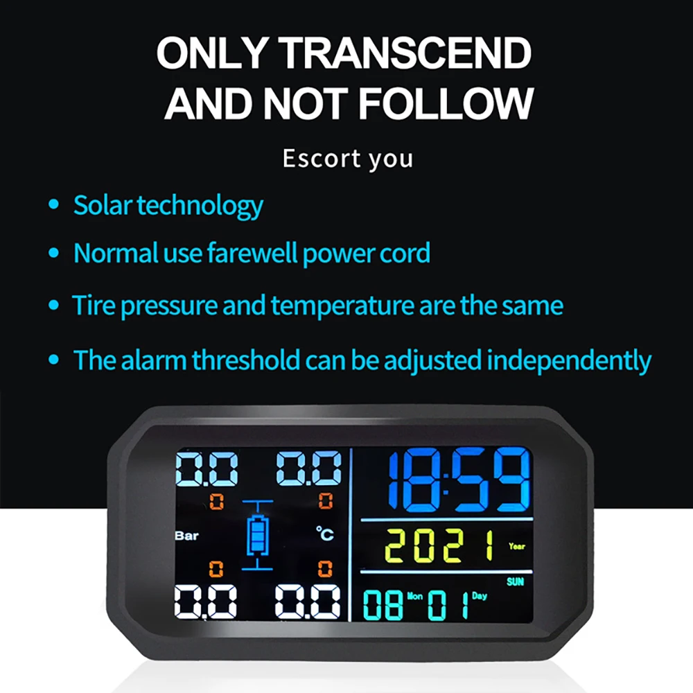 Solar TPMS Car Tire Pressure Monitoring System Solar Power Digital TMPS Tire Air Pressure Sensor Wheels Pressure Alarm Systems
Solar TPMS Car Tire Pressure Monitoring System Solar Power Digital TMPS Tire Air Pressure Sensor Wheels Pressure Alarm Systems