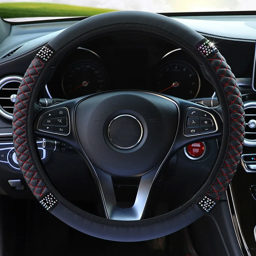 Car SUV PU Leather Diamond Steering Wheel Cover For 15\\'\\'/38cm Car Steering Wheel Suitable For 38cm Auto Decoration
Car SUV PU Leather Diamond Steering Wheel Cover For 15\\'\\'/38cm Car Steering Wheel Suitable For 38cm Auto Decoration