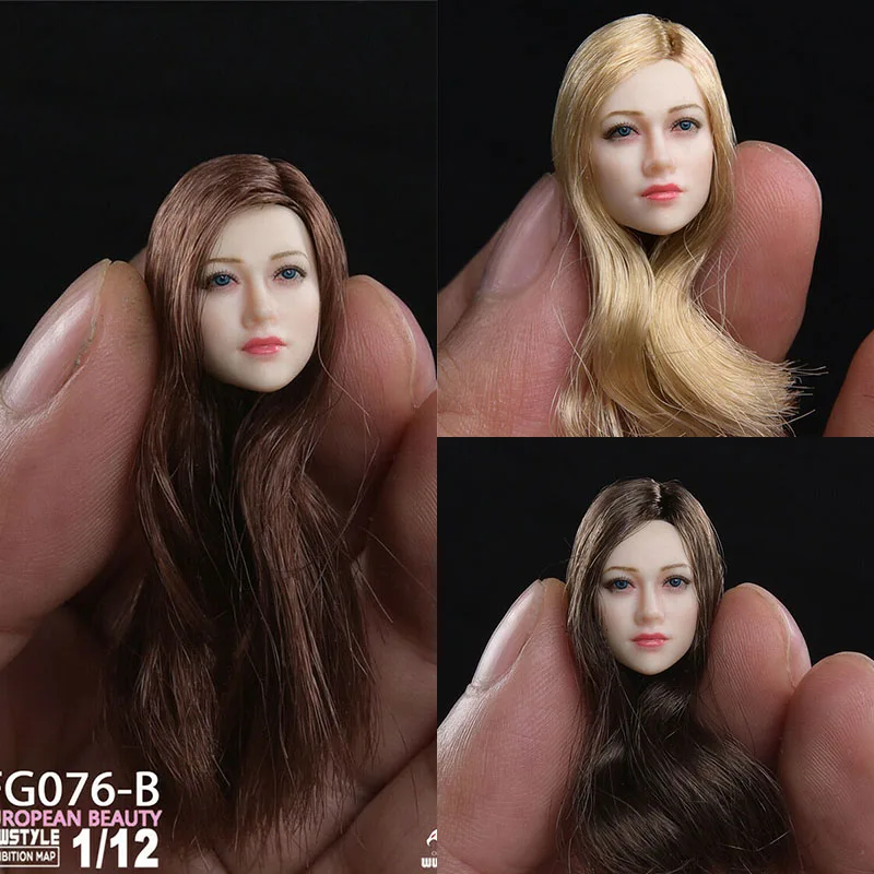 

Fire Girl Toys FG076 1/12 Scale Beauty Anna Long Hair Head Sculpture Model Fit 6'' Female Action Figure Body