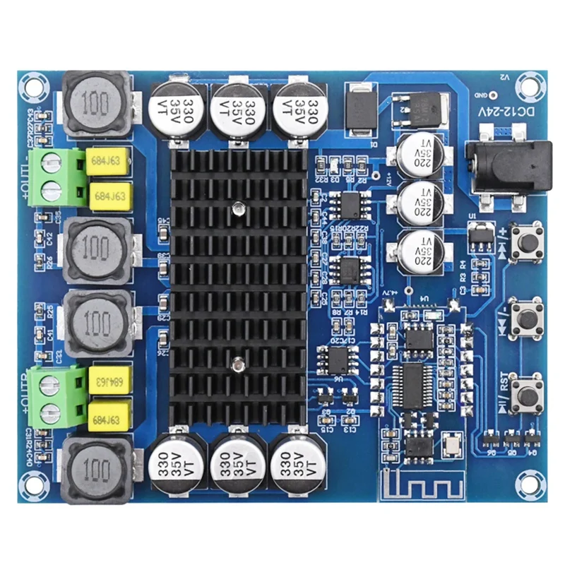 TPA3116D2 Bluetooth 5.0 Dual-Channel Stereo High Power Digital Audio Power Amplifier Board 2X50W to Speaker XH-A304
TPA3116D2 Bluetooth 5.0 Dual-Channel Stereo High Power Digital Audio Power Amplifier Board 2X50W to Speaker XH-A304