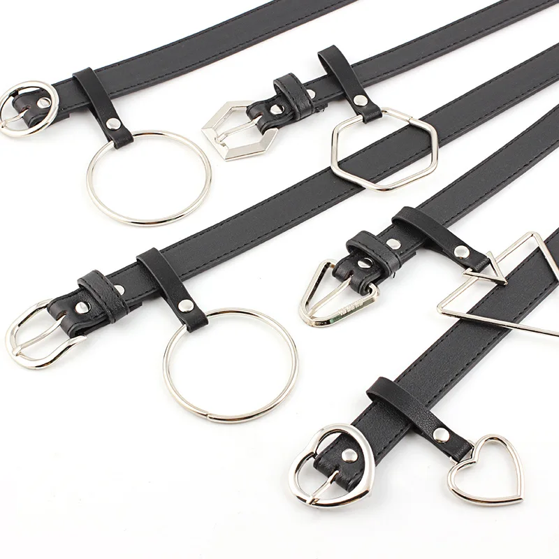 New Gothic Faux Leather Belt Lady Silver Pin Metal Chain Ring Waist Strap Street Dance Decorate Belts for Women Girl Jeans Black
New Gothic Faux Leather Belt Lady Silver Pin Metal Chain Ring Waist Strap Street Dance Decorate Belts for Women Girl Jeans Black