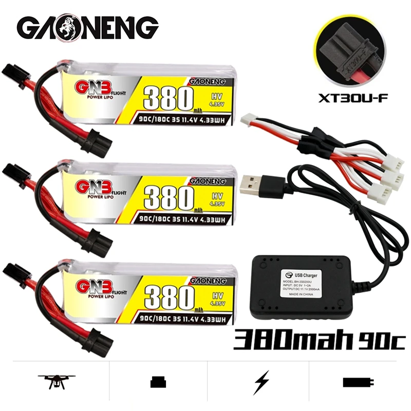 Комплект зарядных устройств для Дронов GAONENG GNB RC BETAFPV Beta75X 3S Beta65X 2S Whoop HV Lipo 3S 11,4 в 380 мАч 90C/180C со штепсельной вилкой
Комплект зарядных устройств для Дронов GAONENG GNB RC BETAFPV Beta75X 3S Beta65X 2S Whoop HV Lipo 3S 11,4 в 380 мАч 90C/180C со штепсельной вилкой