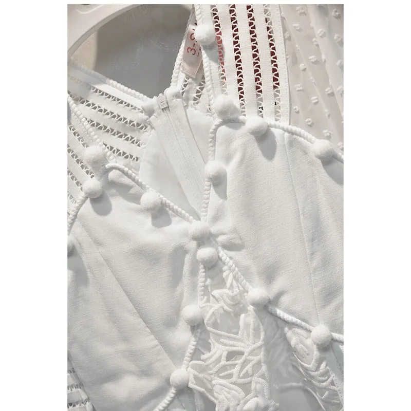 White Summer Dress 2020 Long Sleeve Women V neck Stitching Lace Hollow Slim Fashion Seaside Resort Party Dress Vestido New
White Summer Dress 2020 Long Sleeve Women V neck Stitching Lace Hollow Slim Fashion Seaside Resort Party Dress Vestido New