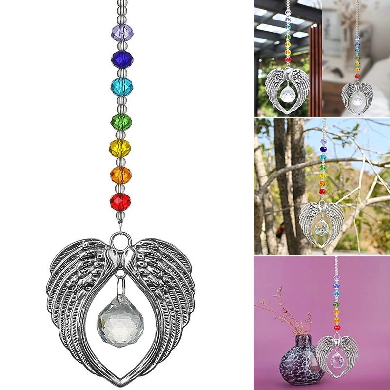 Хрустальный кулон в виде крыла ангела с хрустальным шариком, Радужный изготовитель, подвески для окон, домашний садовый декор, подарки lpfk
Хрустальный кулон в виде крыла ангела с хрустальным шариком, Радужный изготовитель, подвески для окон, домашний садовый декор, подарки lpfk