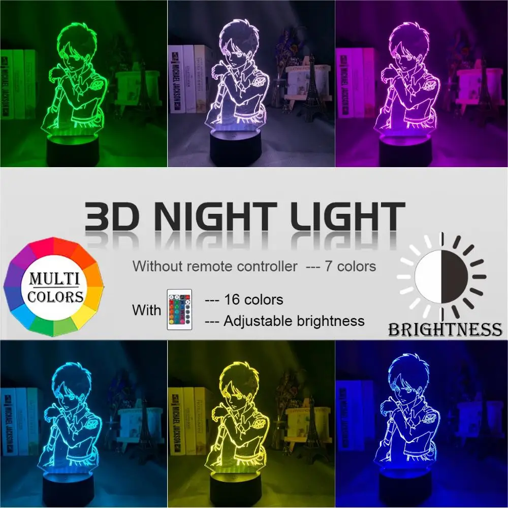 Captain Levi Ackerman Figure Led Night Light for Kids Child Bedroom Decor Nightlight Colorful Table Lamp Attack on Titan Gift
Captain Levi Ackerman Figure Led Night Light for Kids Child Bedroom Decor Nightlight Colorful Table Lamp Attack on Titan Gift