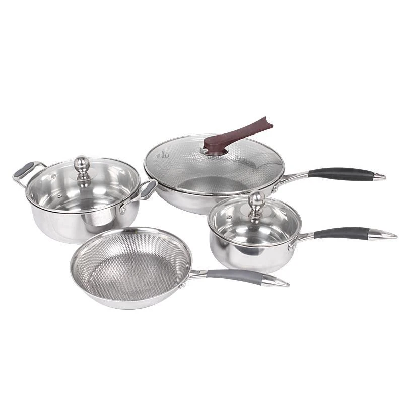 304 Stainless Steel Pot Set Wok Combination Pot Set Thickened Three Layers Non Stick Cookware Pans Frying Set Pots and Pans
304 Stainless Steel Pot Set Wok Combination Pot Set Thickened Three Layers Non Stick Cookware Pans Frying Set Pots and Pans