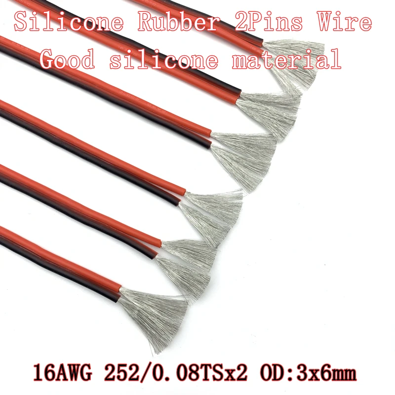 1M 16AWG 2Pins Ultra Soft Silicone Rubber Copper Electric Wire Black Red LED Lighting Lamp DIY Connector Cable Extension Line
1M 16AWG 2Pins Ultra Soft Silicone Rubber Copper Electric Wire Black Red LED Lighting Lamp DIY Connector Cable Extension Line