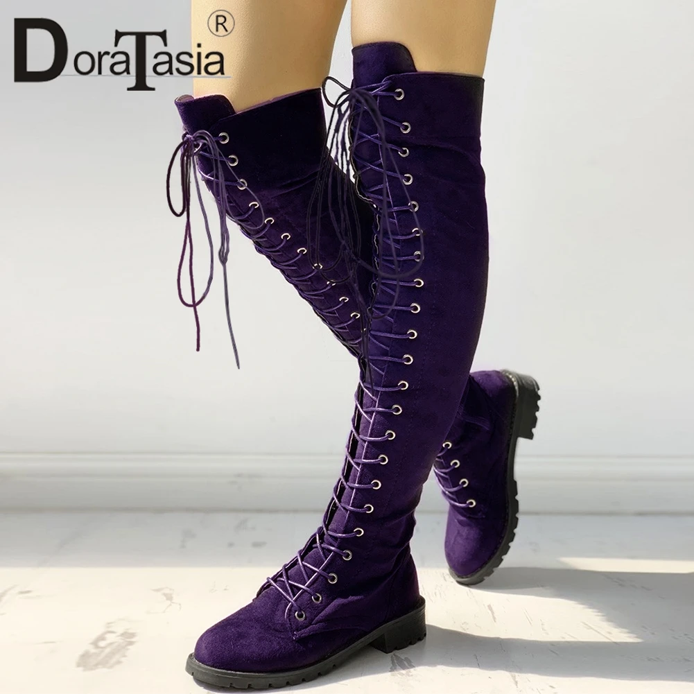 DORATASIA Big Size 34-43 New Lady INS Hot Thigh High Boots Casual Chunky Heel Over The Knee Boots Women 2020 Shoes Woman
DORATASIA Big Size 34-43 New Lady INS Hot Thigh High Boots Casual Chunky Heel Over The Knee Boots Women 2020 Shoes Woman