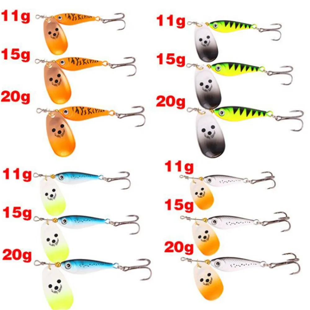 1pcs Rotating Metal Spinner Fishing Lures 11g 15g 20g Sequins Iscas Artificial Hard Bait Crap Bass Pike Fishing Tackle
1pcs Rotating Metal Spinner Fishing Lures 11g 15g 20g Sequins Iscas Artificial Hard Bait Crap Bass Pike Fishing Tackle
