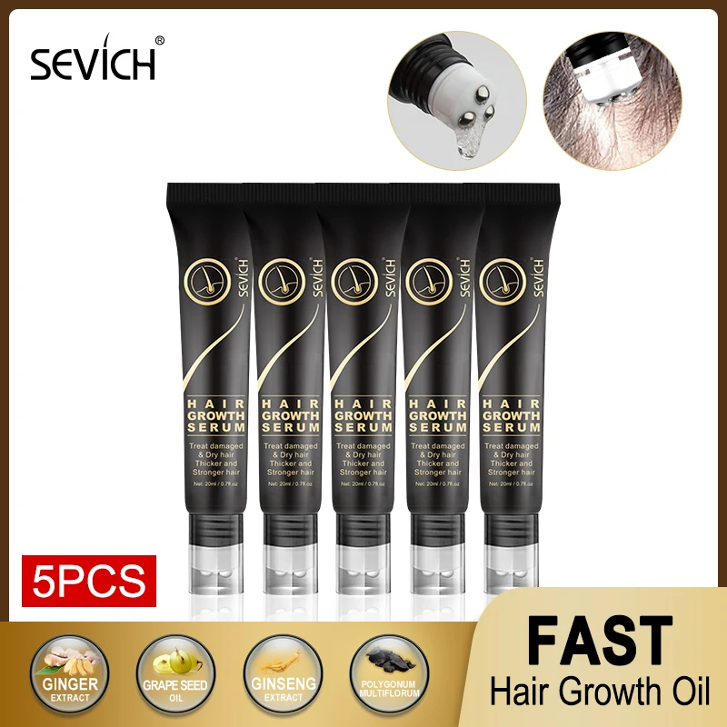 Sevich 5PCS Thickener Hair Growth Serum Ginger Extract Essence Oil Hair Loss Treatment Fast Growt Hair Serum with Massage Roller
Sevich 5PCS Thickener Hair Growth Serum Ginger Extract Essence Oil Hair Loss Treatment Fast Growt Hair Serum with Massage Roller